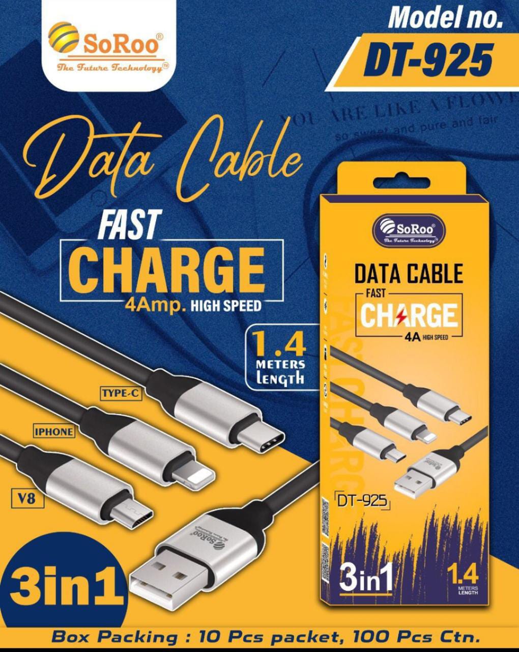 Soroo Mobile Data Cable 3 in 1