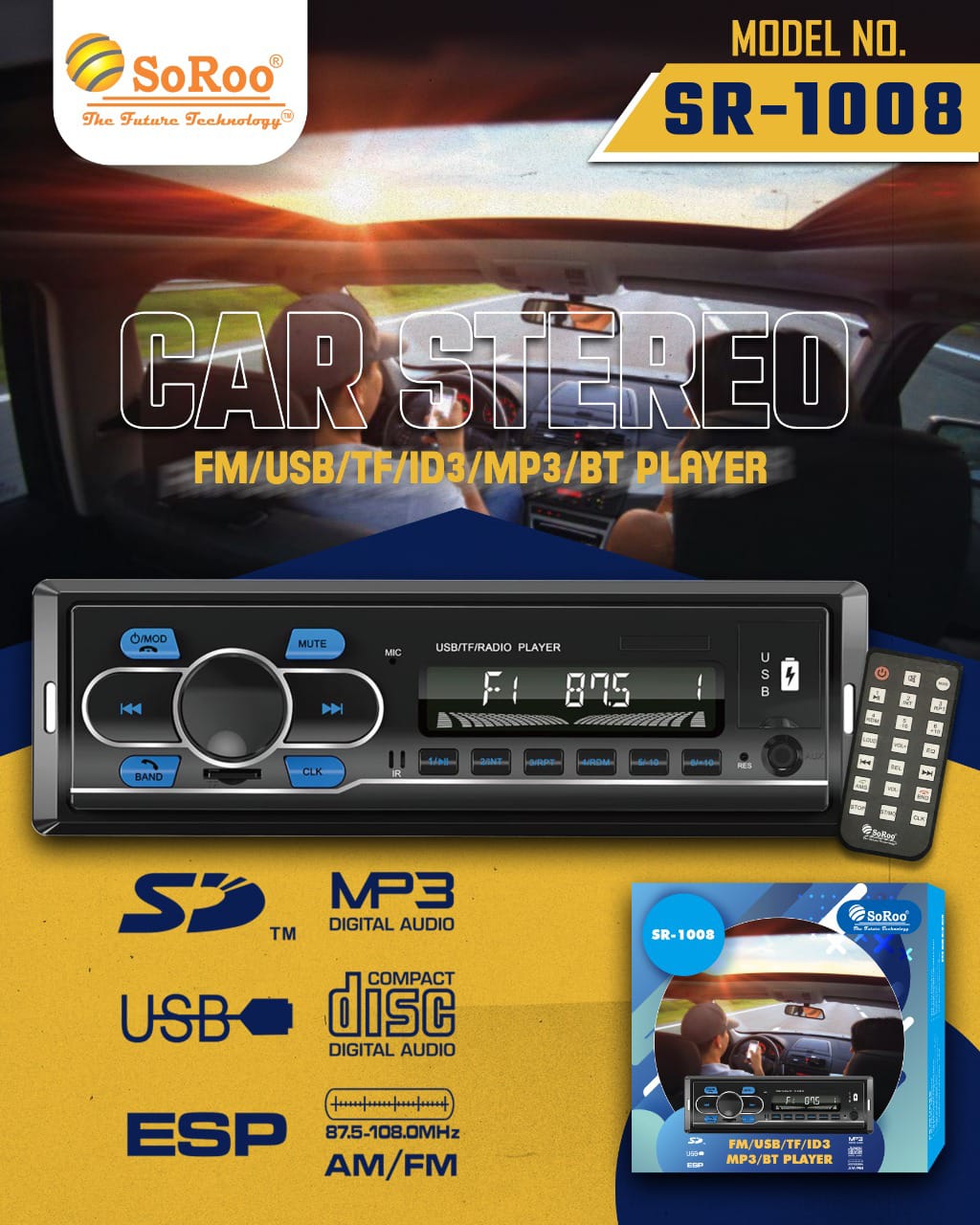 Soroo Car MP3 Player SR-1008