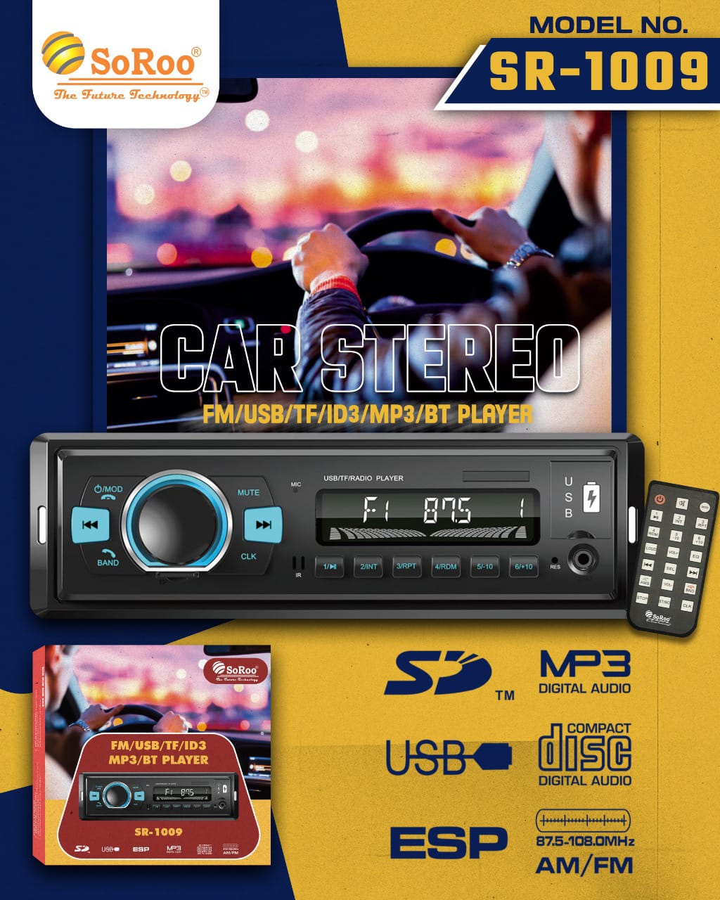 Soroo Car MP3 Player SR-1009