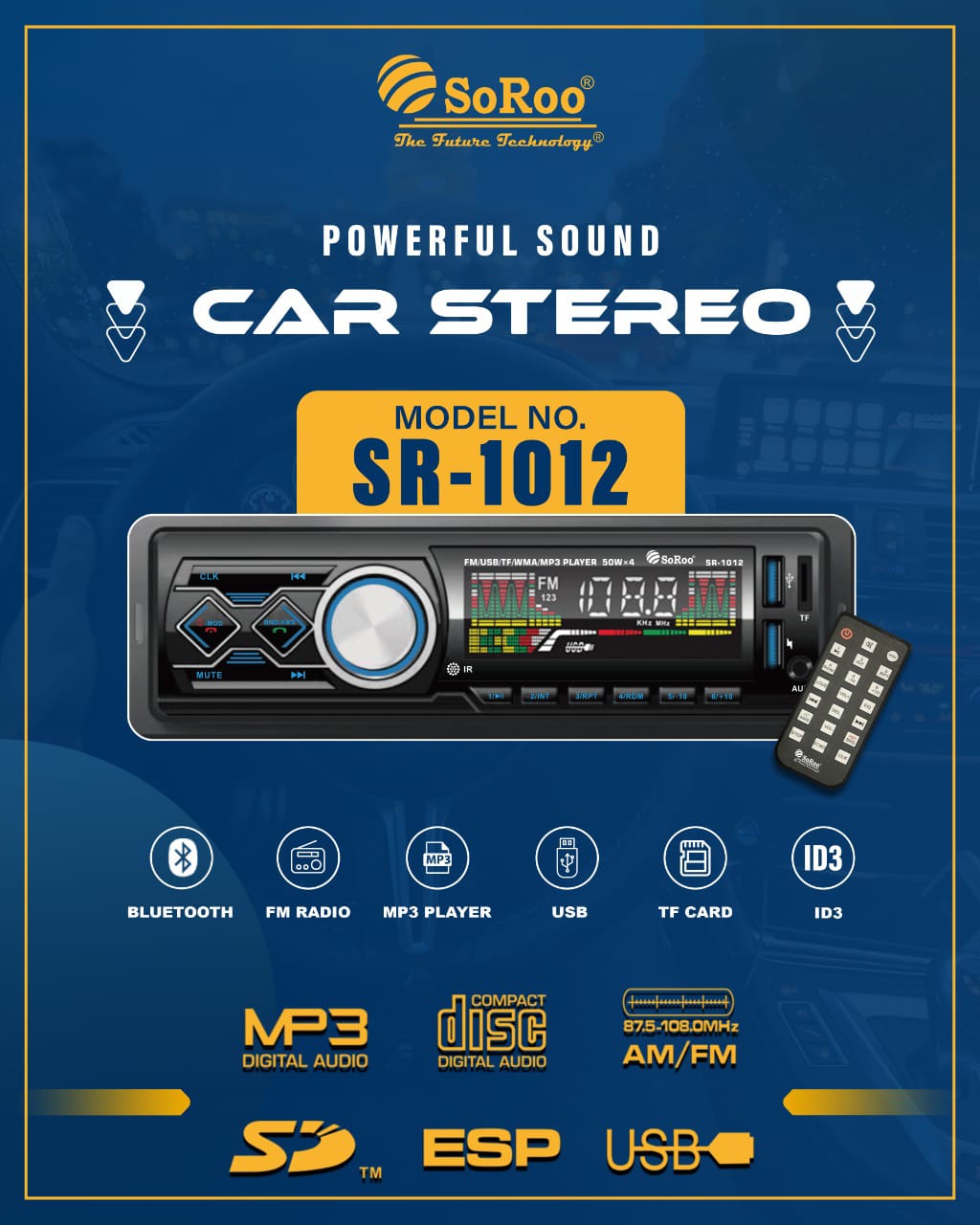 Soroo Car MP3 Player SR-1012